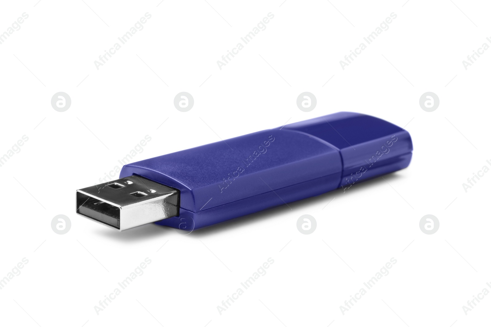 Photo of Modern usb flash drive isolated on white