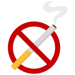 Sign NO SMOKING on white background, illustration