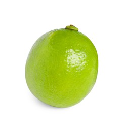 Citrus fruit. One fresh lime isolated on white