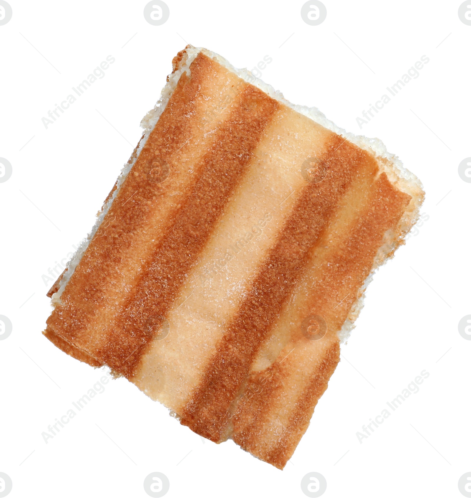 Photo of Delicious crispy pita chip isolated on white