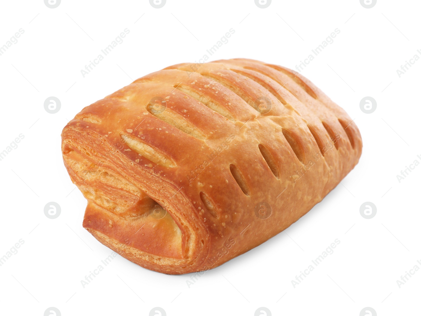 Photo of Tasty freshly baked pastry isolated on white