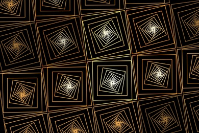 Gold and black geometric ornament as background. Luxury pattern