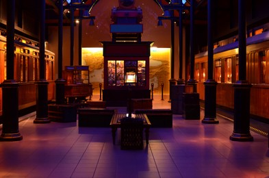 Photo of Beautiful railway station museum with vintage wagons