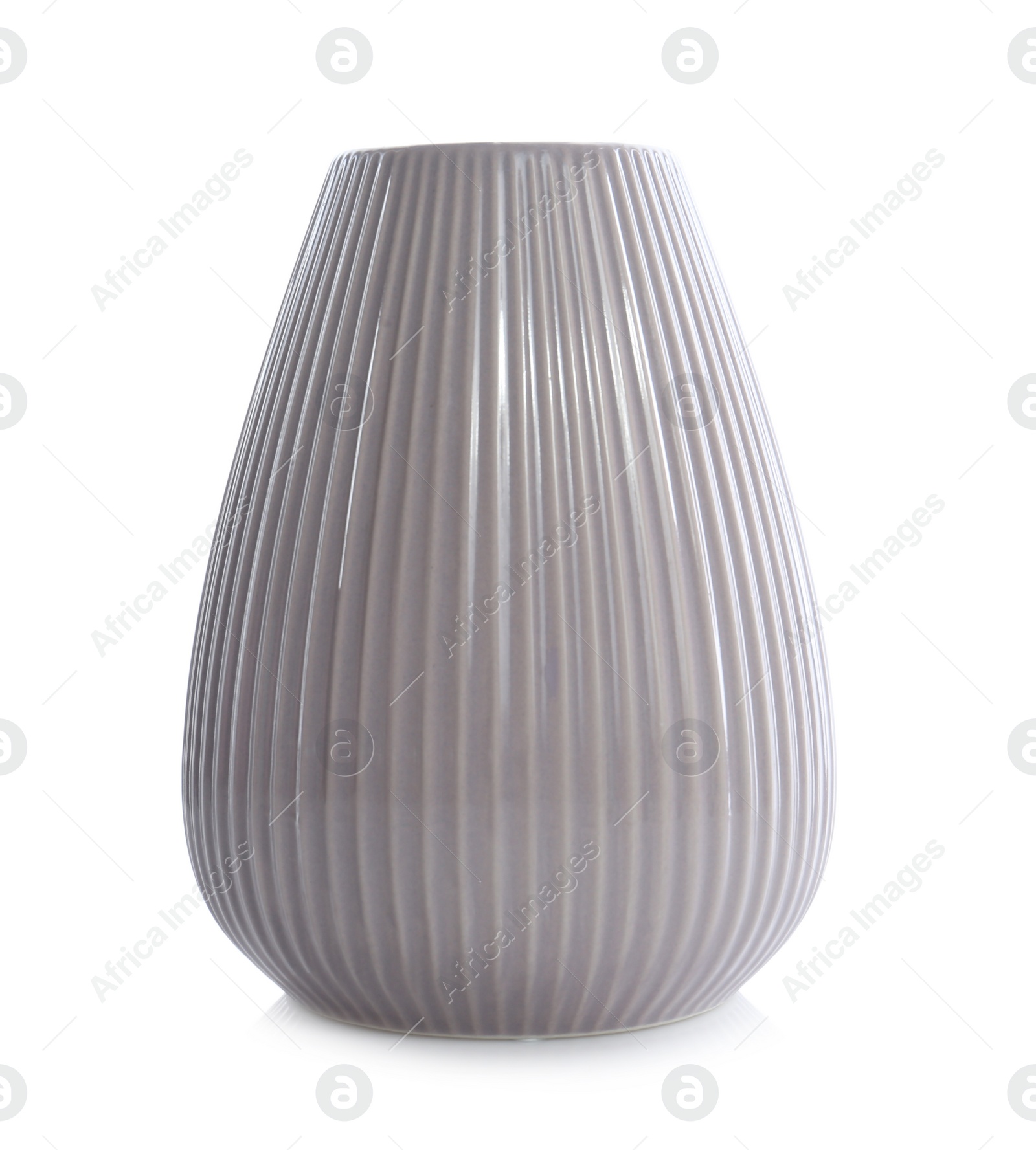 Photo of Stylish empty ceramic vase isolated on white