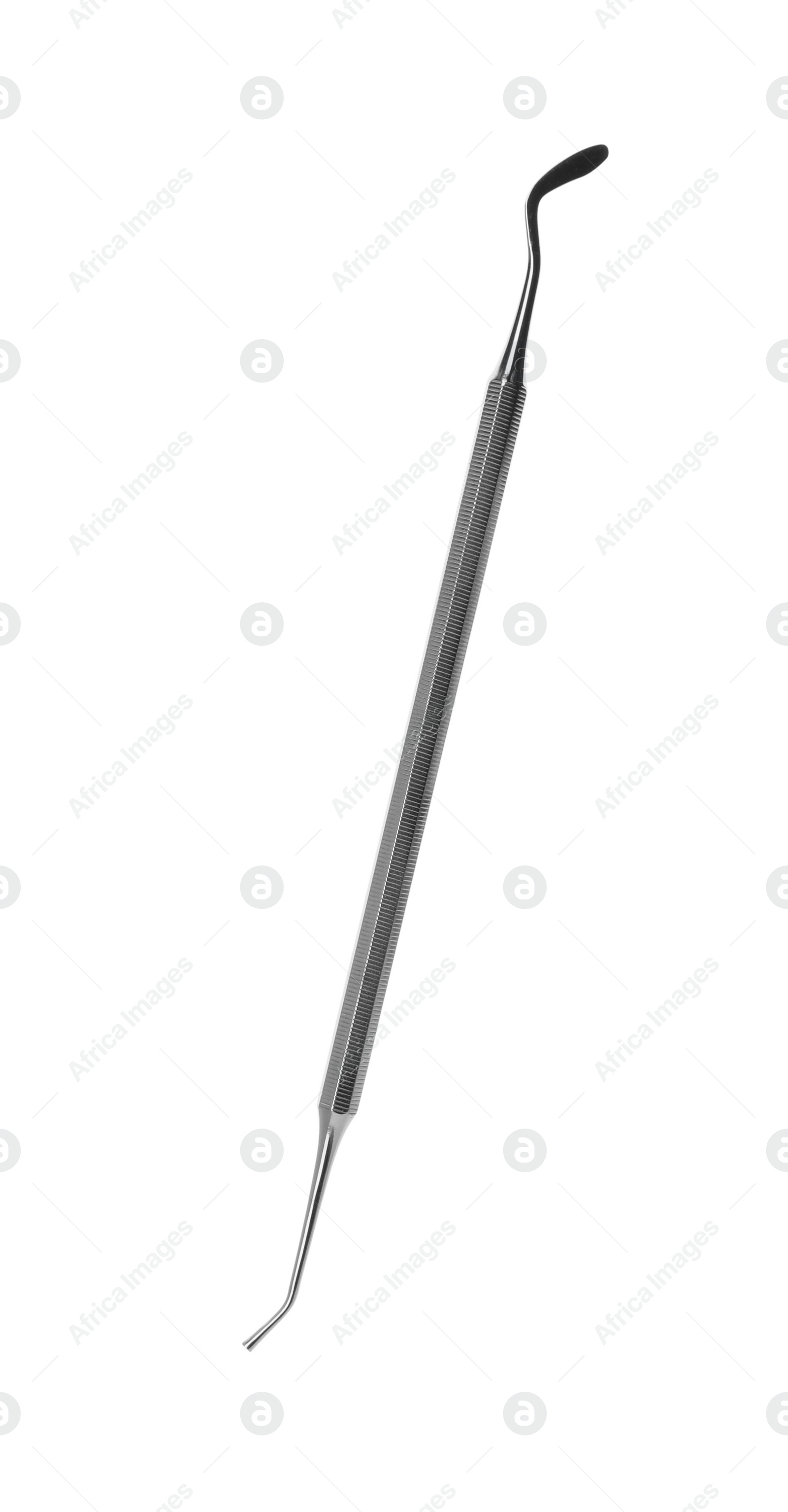 Photo of Double ended dental plugger isolated on white. Dentist's tool