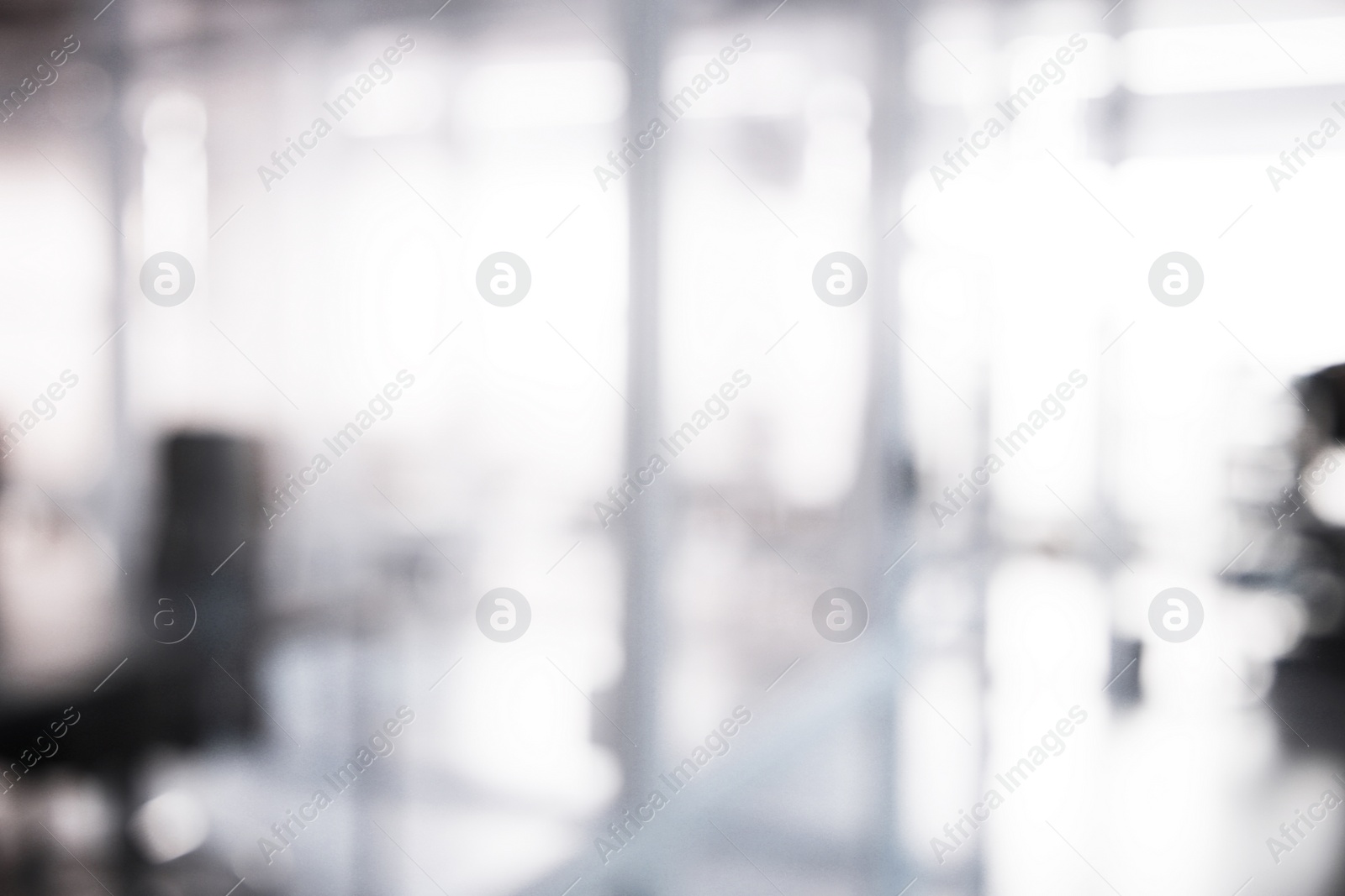 Image of Office interior. Blurred view of comfortable workspace