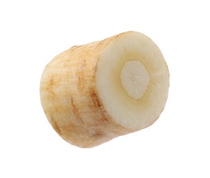 Piece of fresh parsnip isolated on white