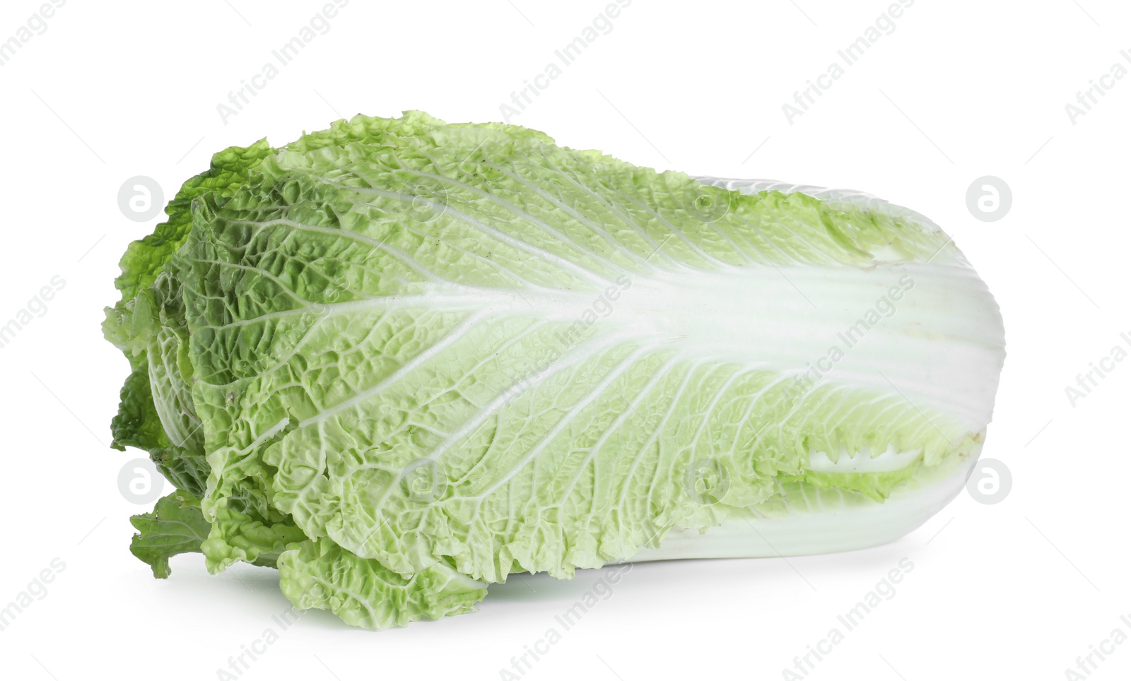 Photo of Fresh ripe Chinese cabbage isolated on white