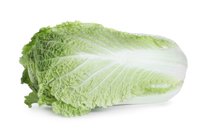 Fresh ripe Chinese cabbage isolated on white