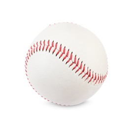 Photo of One baseball ball isolated on white. Sport equipment