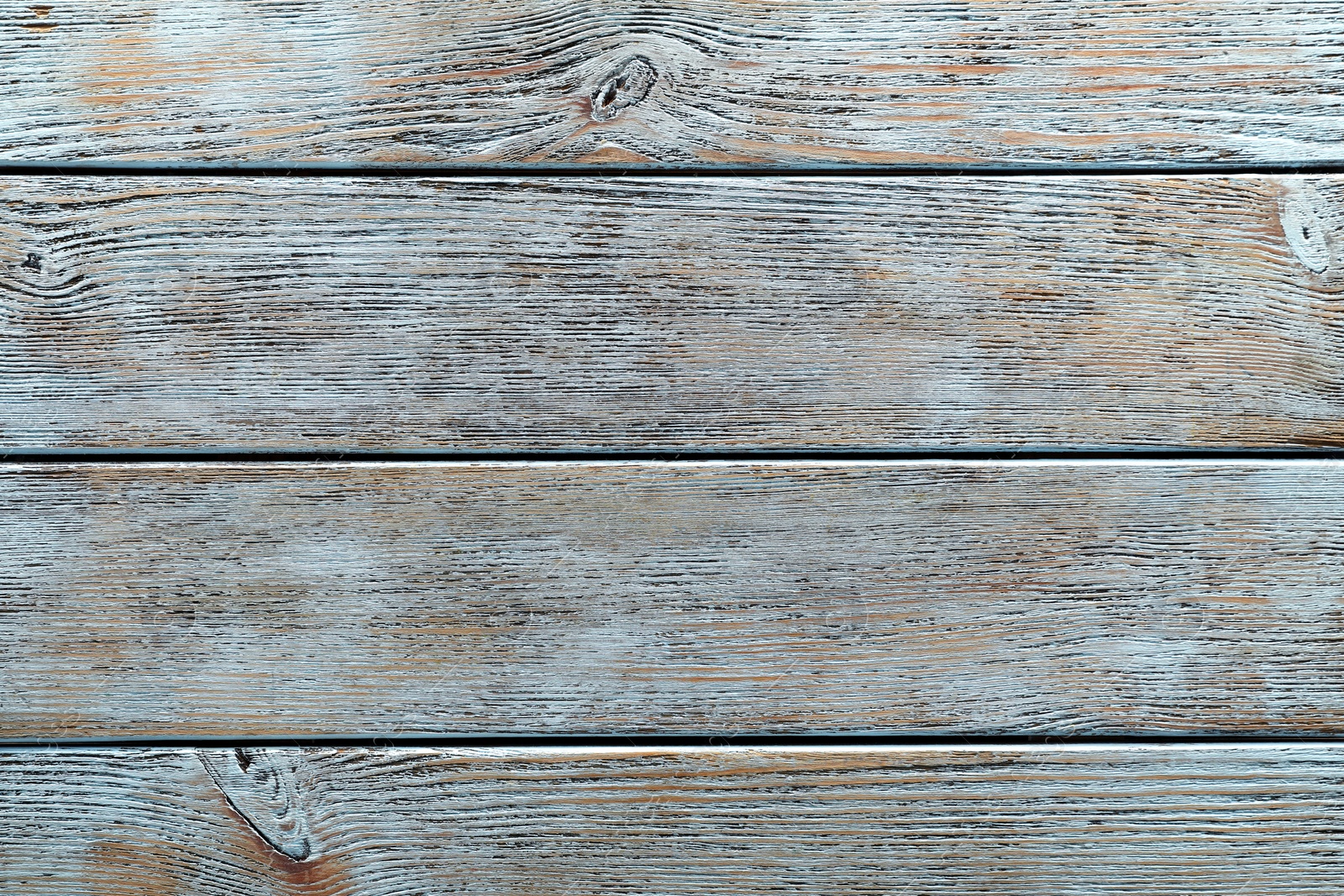 Photo of Texture of rustic wooden surface as background, top view