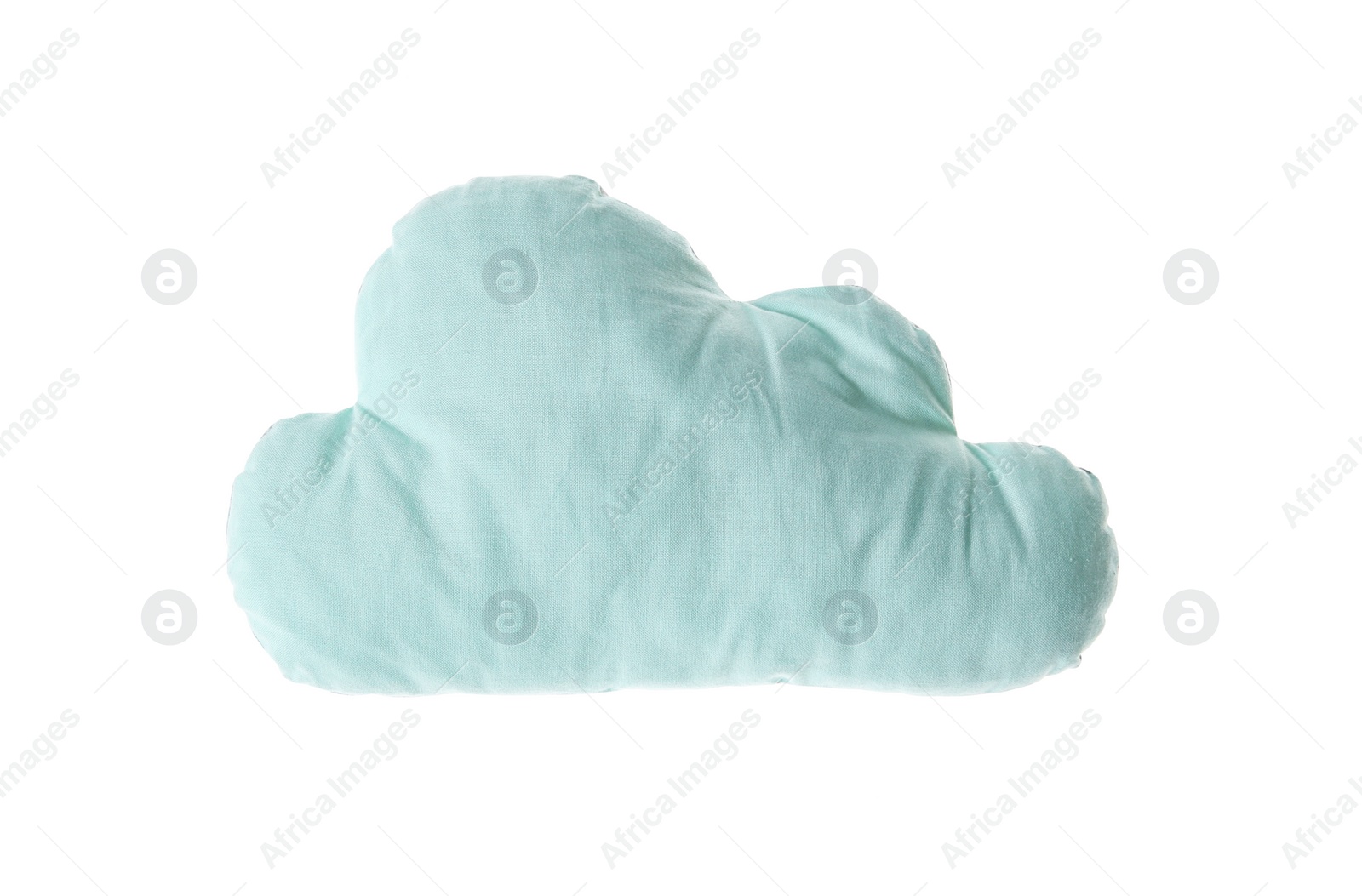 Photo of Cloud shaped decorative pillow on white background