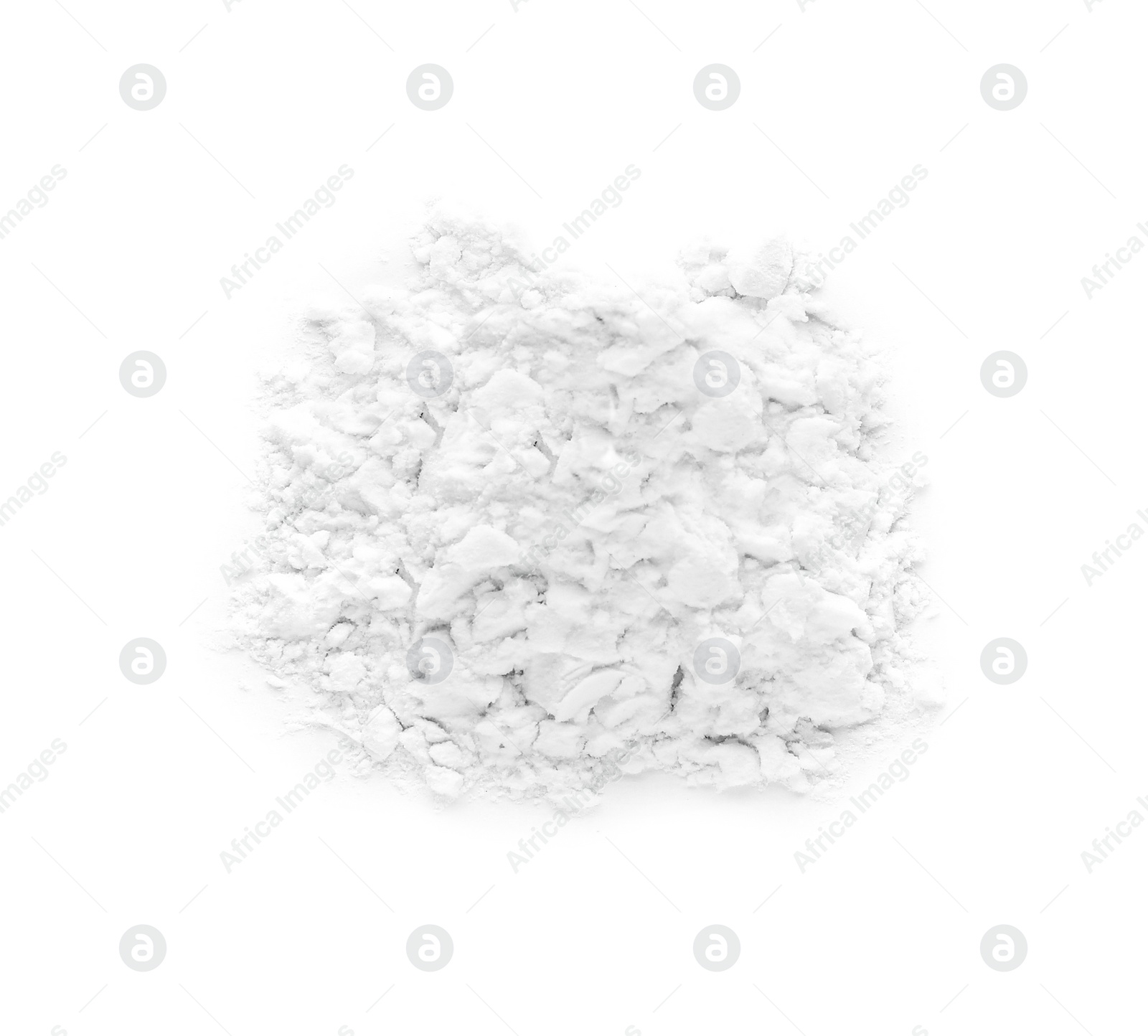 Photo of Natural starch isolated on white, top view