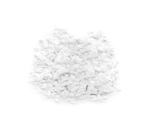 Natural starch isolated on white, top view