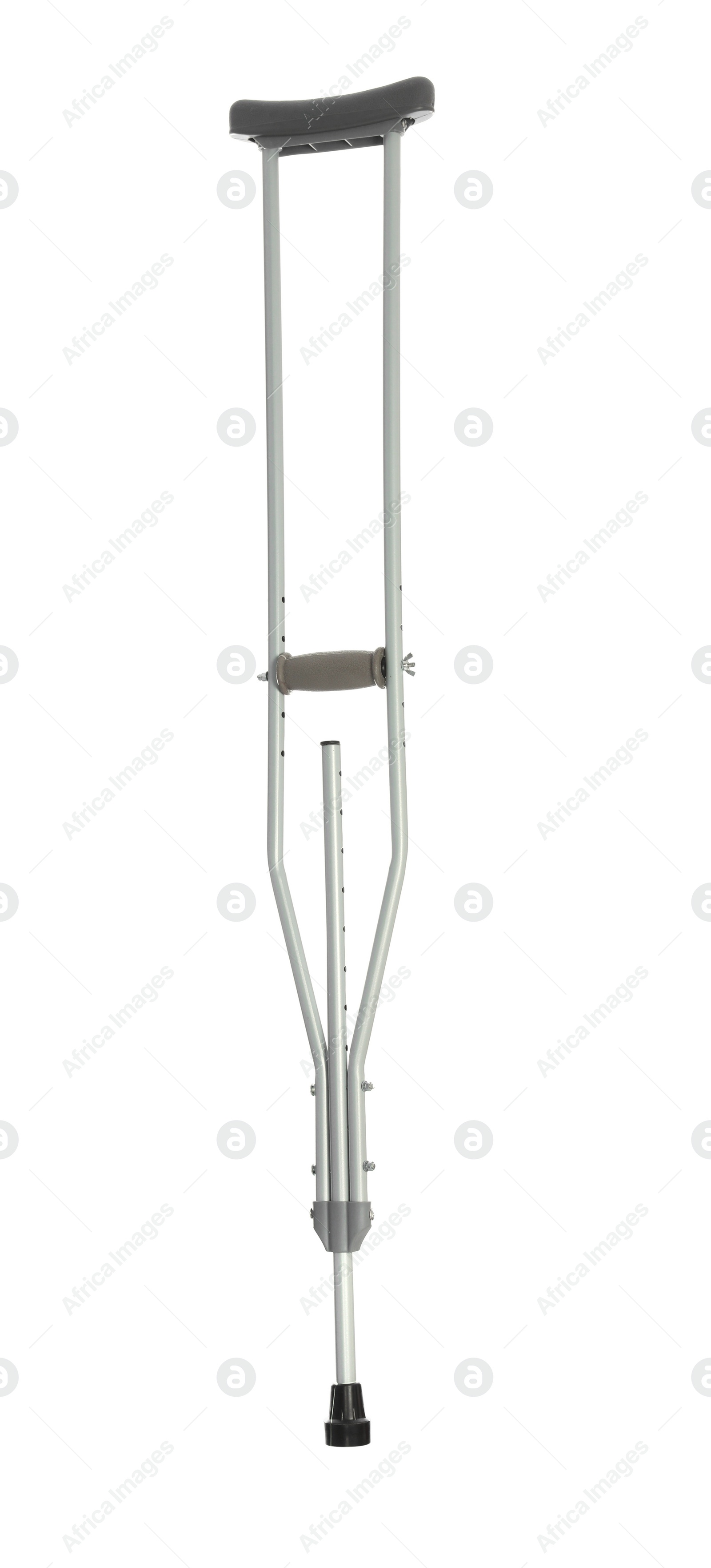 Photo of New adjustable axillary crutch on white background