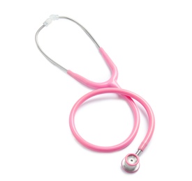 Photo of Modern stethoscope isolated on white. Medical tool