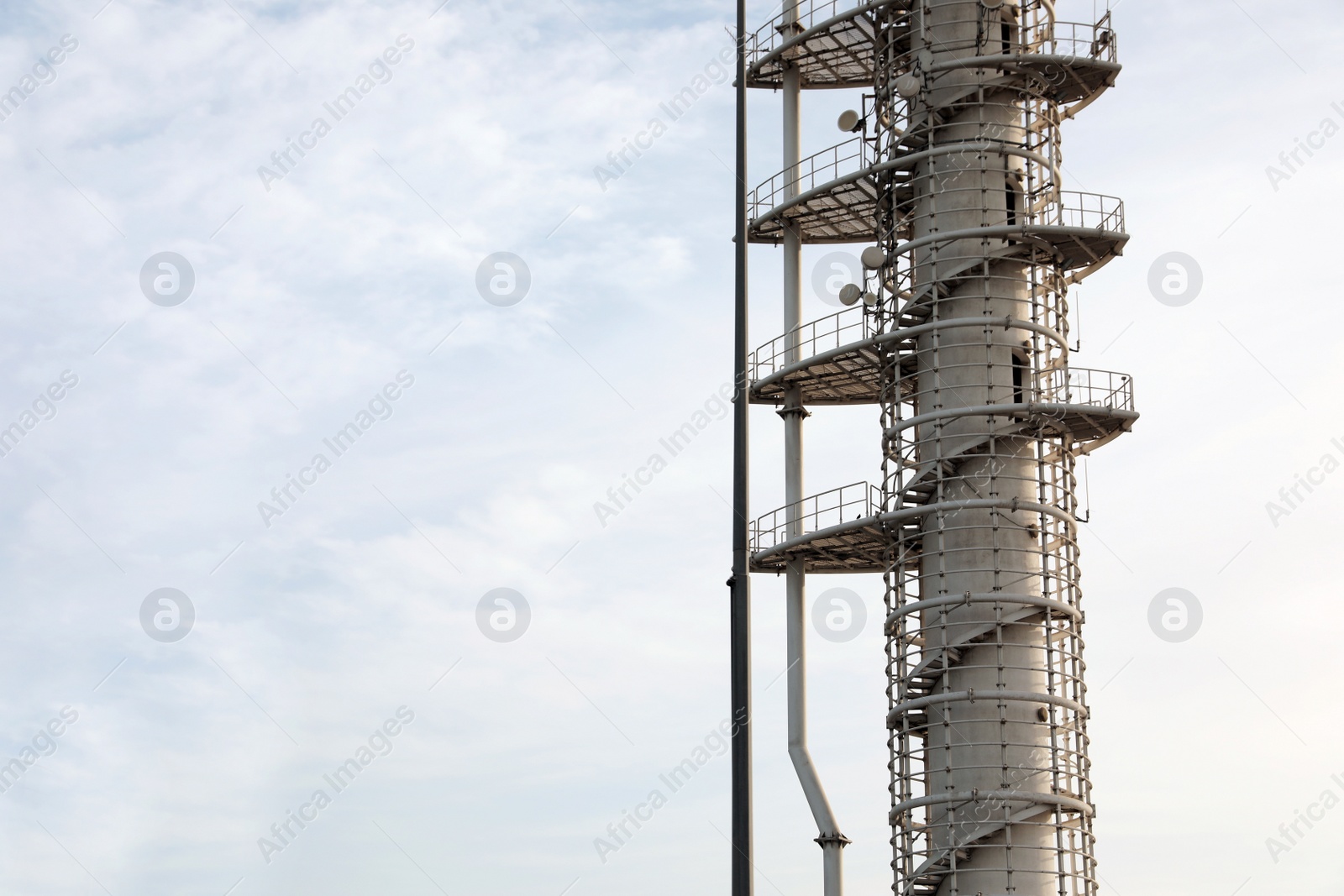 Photo of DUBAI, UNITED ARAB EMIRATES - NOVEMBER 06, 2018: Modern construction and cloudy sky on background. Space for text