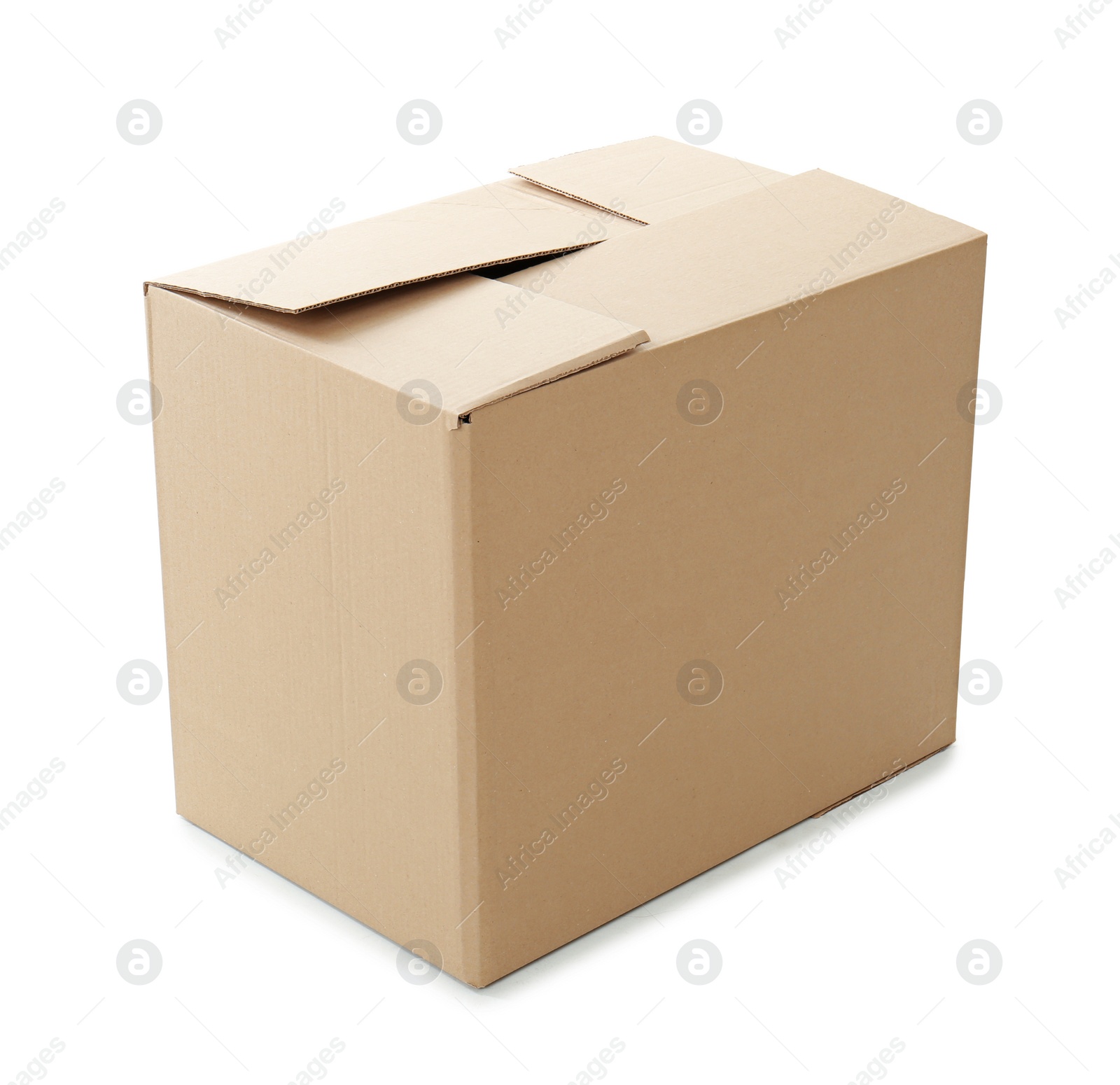 Photo of Cardboard box on white background