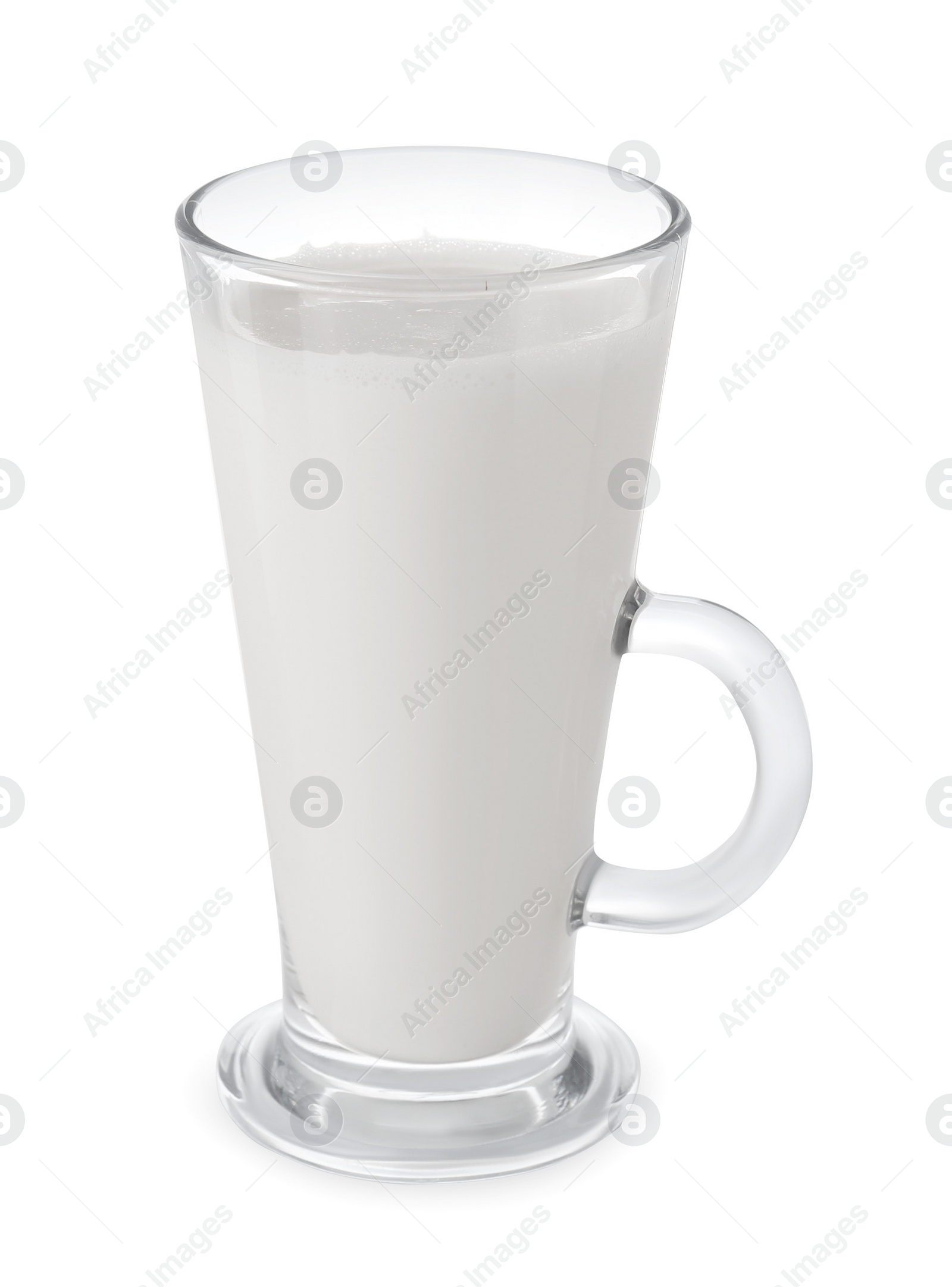 Photo of Glass of fresh milk isolated on white