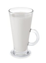 Glass of fresh milk isolated on white