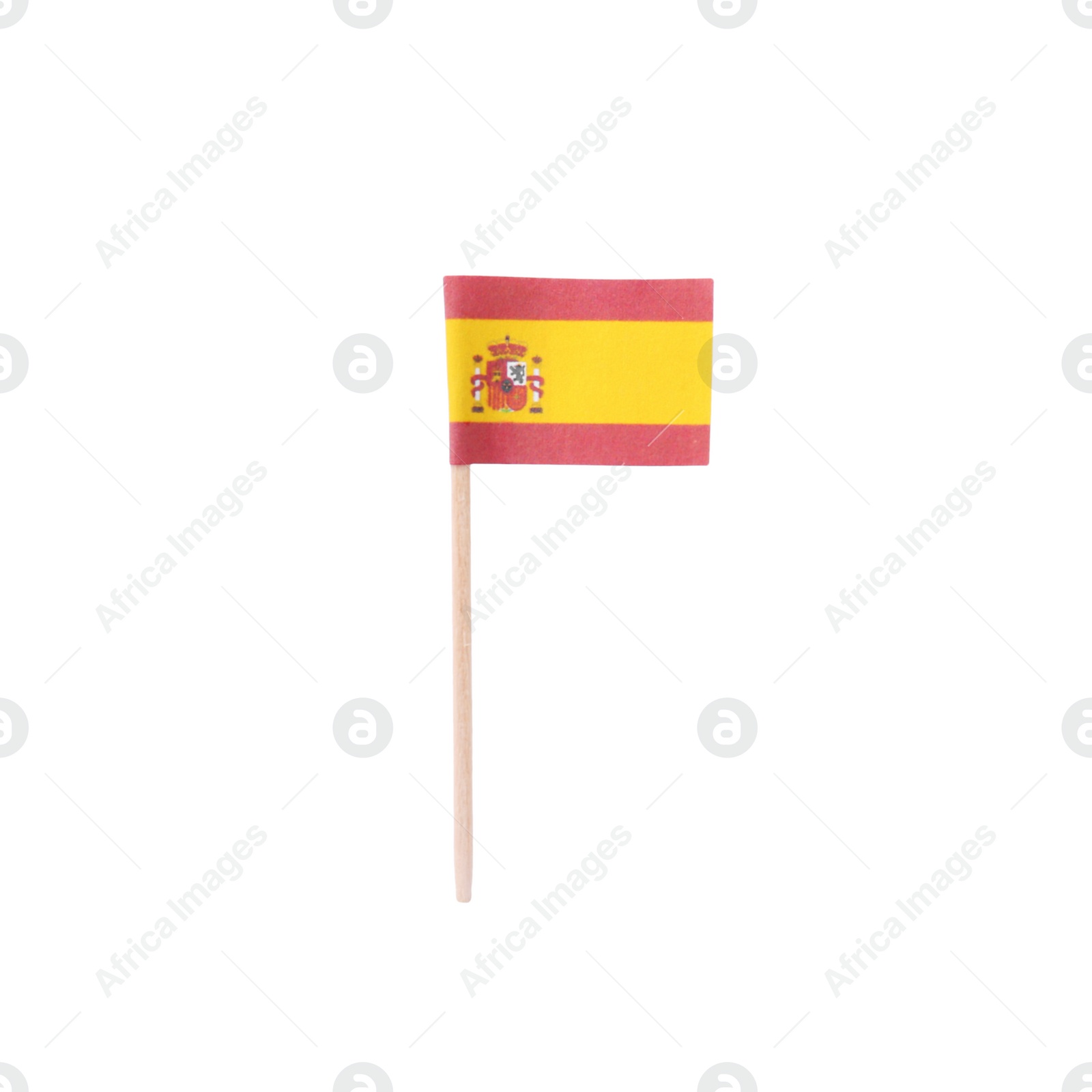 Photo of Small paper flag of Spain isolated on white