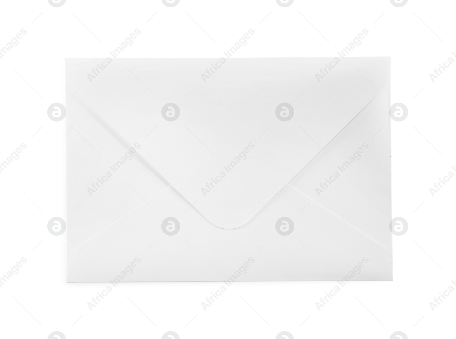 Photo of One simple paper envelope isolated on white