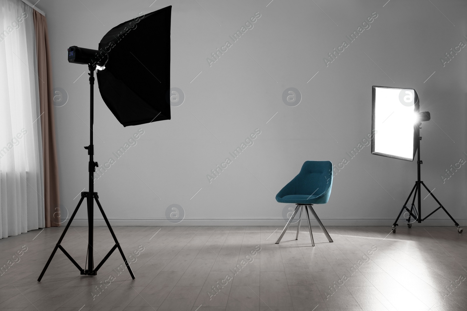 Photo of Photo studio interior with set of professional equipment