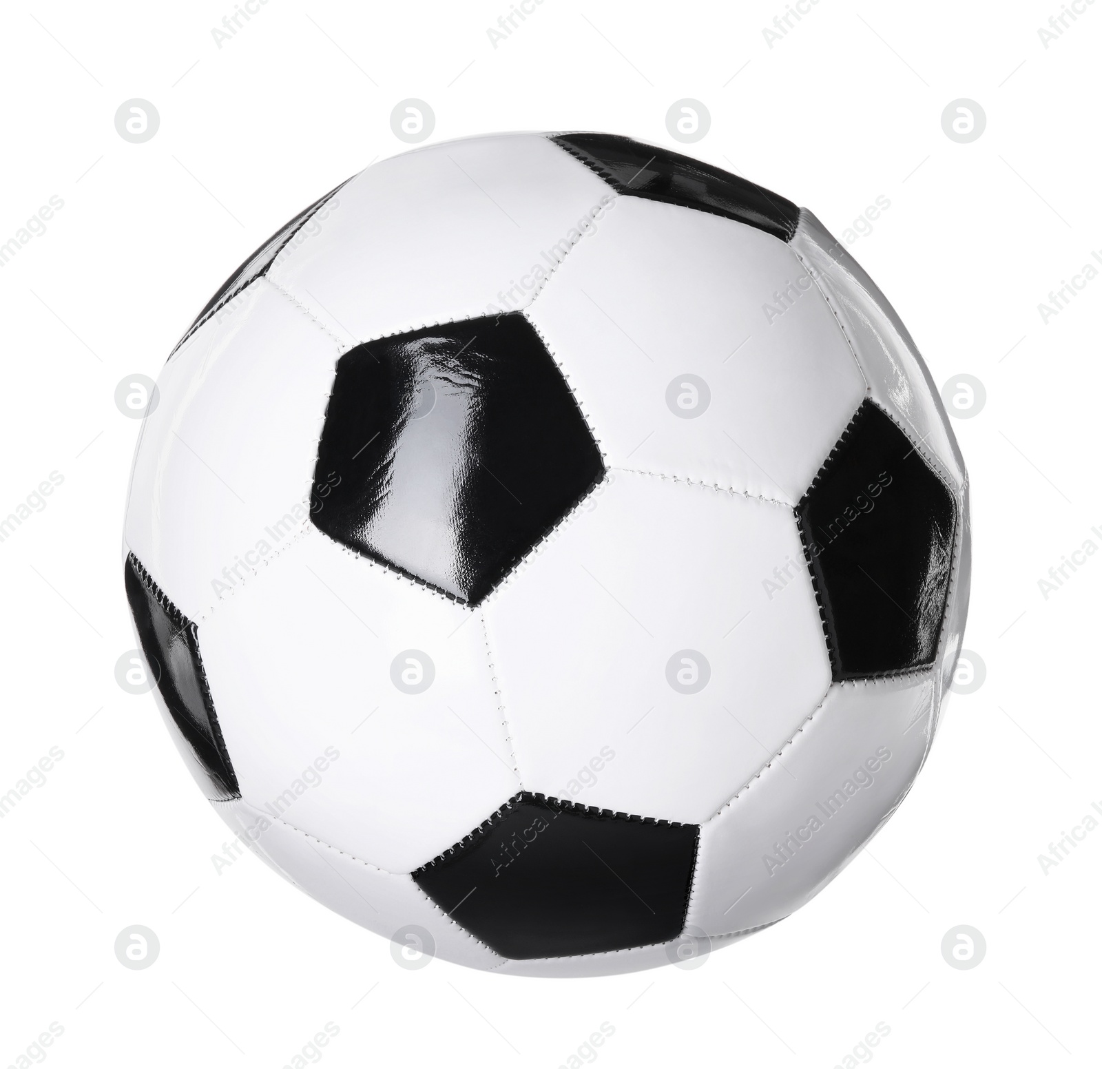 Photo of One soccer ball isolated on white. Sport equipment
