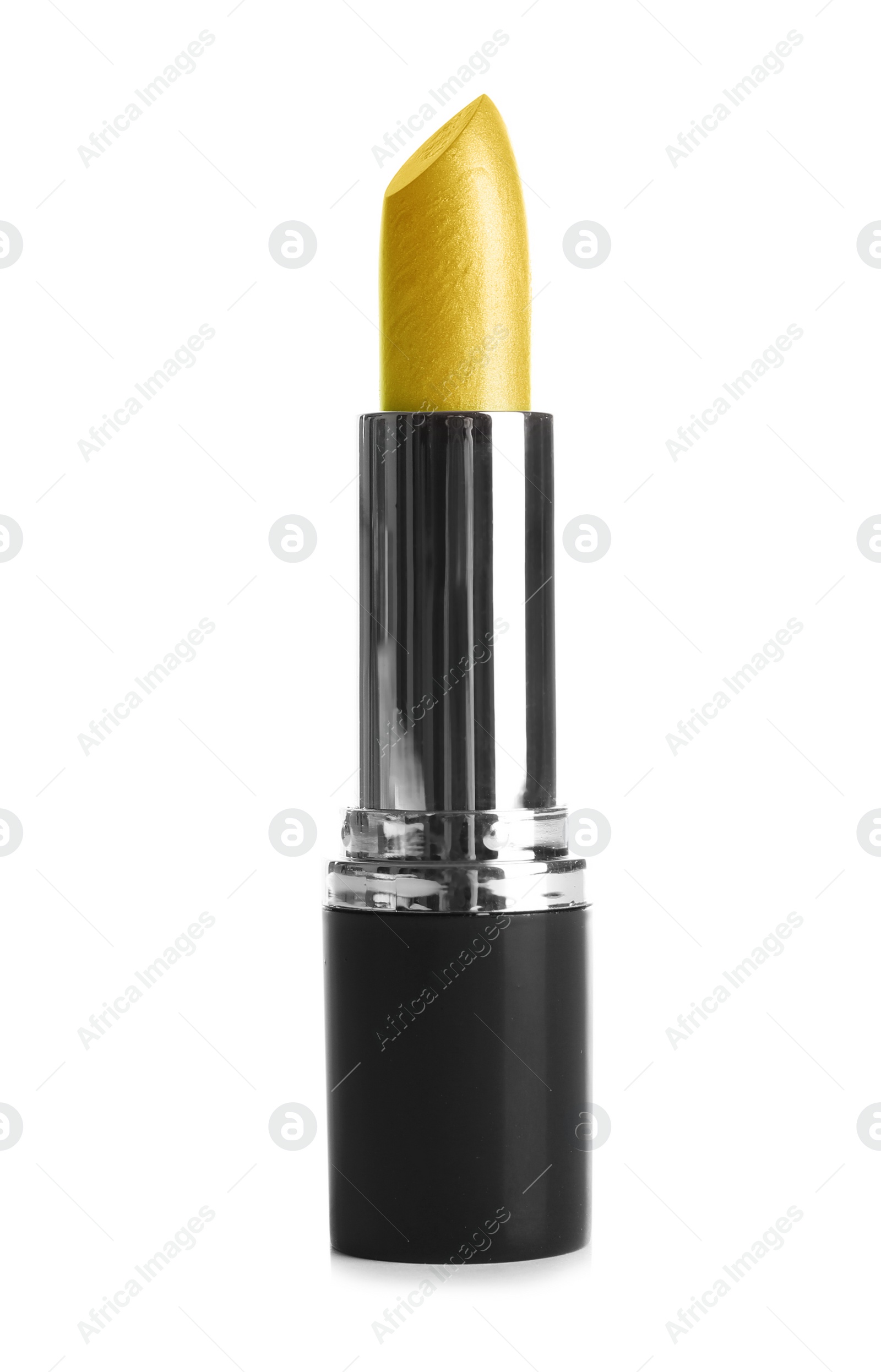 Image of Bright lipstick on white background. Professional makeup product 