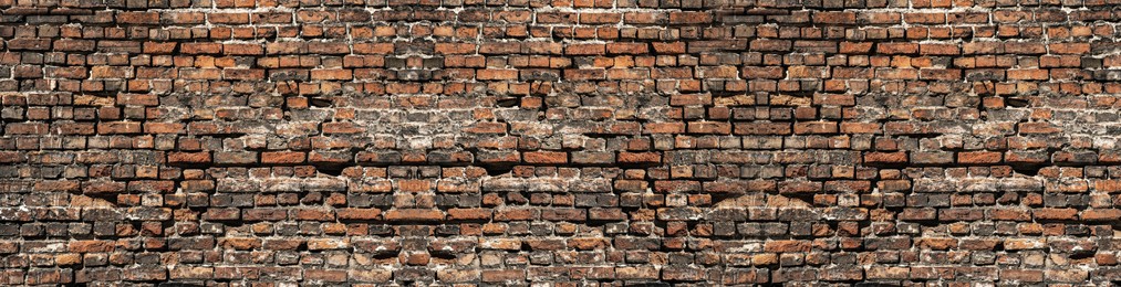 Texture of old brick wall as background. Banner design