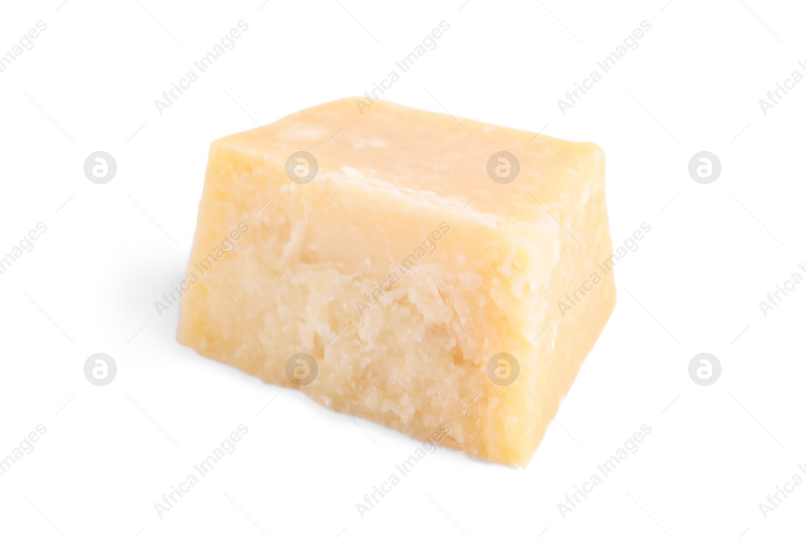 Photo of Piece of delicious parmesan cheese isolated on white