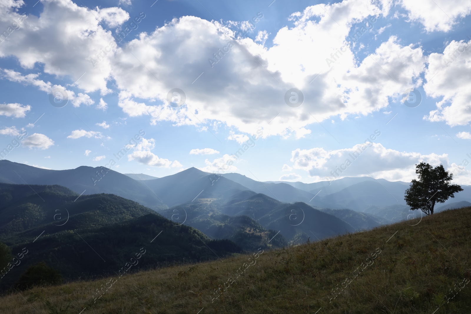 Photo of Picturesque view of mountain landscape in morning