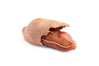 Delicious ripe tamarind on white background. Exotic fruit