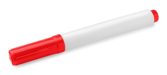 Bright red marker isolated on white. School stationery
