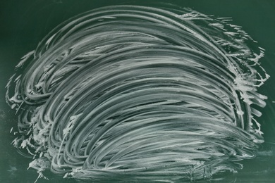 Photo of Dirty chalkboard surface with space for text