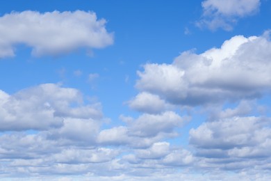 Photo of Picturesque blue sky with white clouds on sunny day