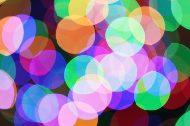 Beautiful colorful lights as background. Bokeh effect