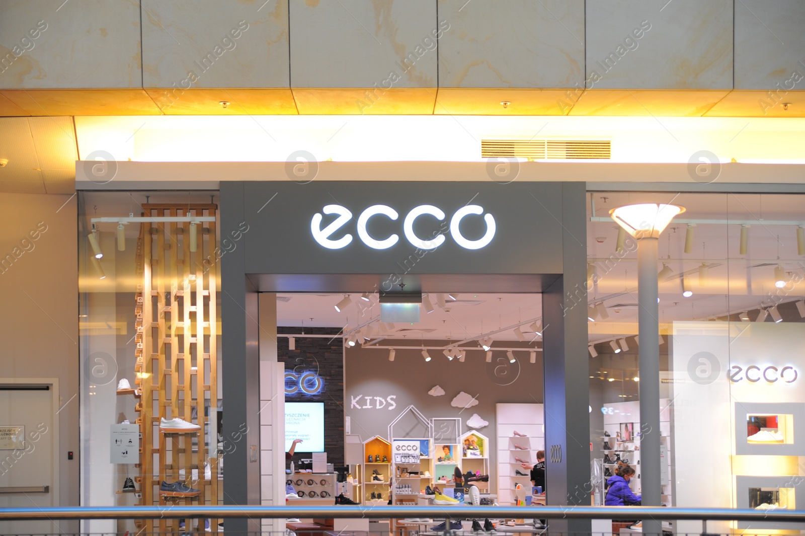 Photo of WARSAW, POLAND - MARCH 22, 2022: Official ECCO store in shopping mall