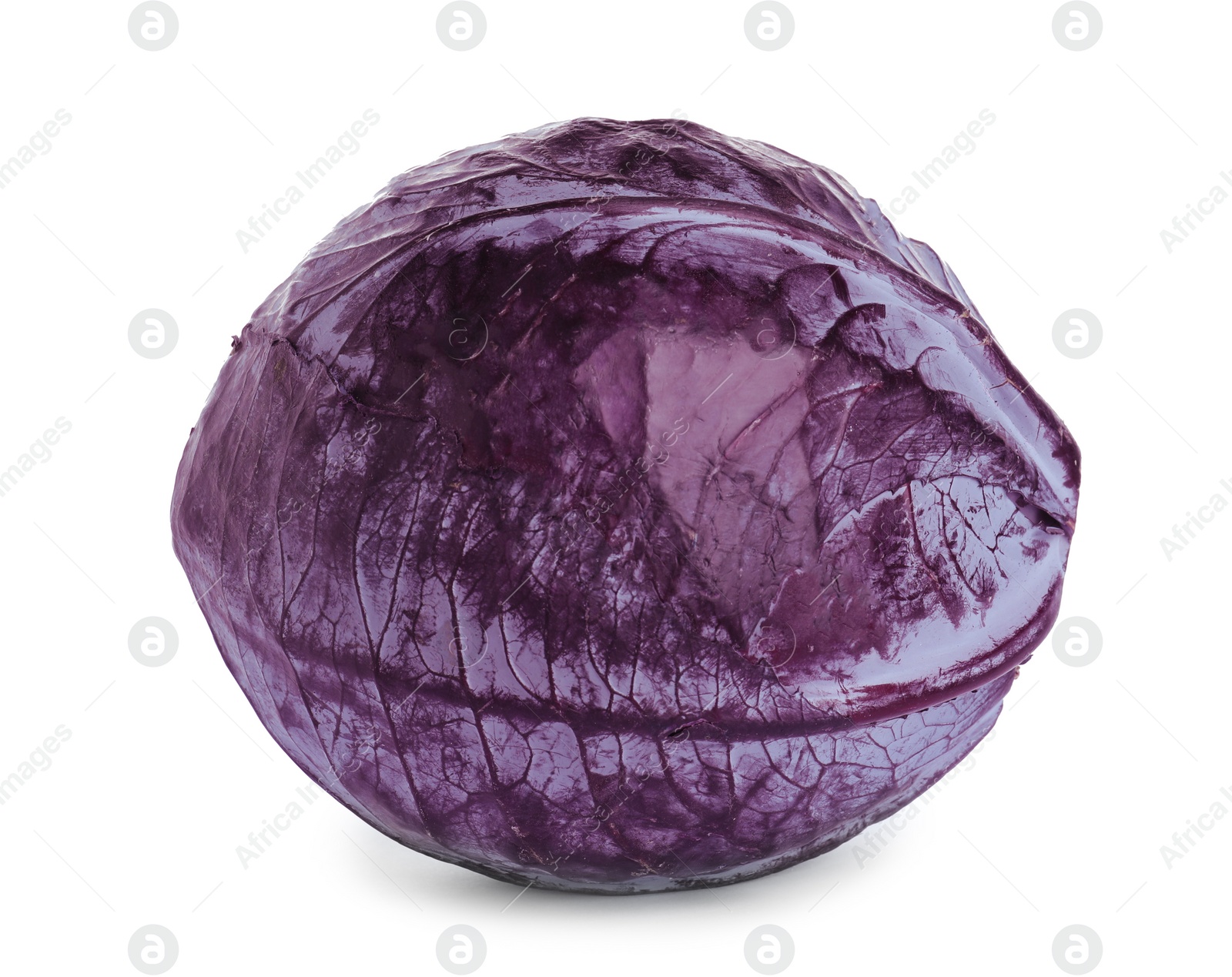 Photo of Fresh ripe red cabbage isolated on white