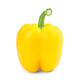 Ripe yellow bell pepper isolated on white