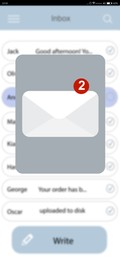 Interface of mailbox, illustration. User's account with new emails