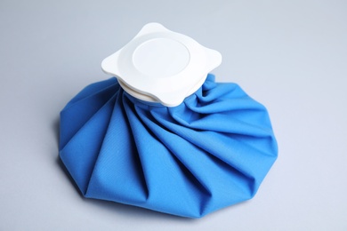 Photo of Ice pack on light background. Cold compress