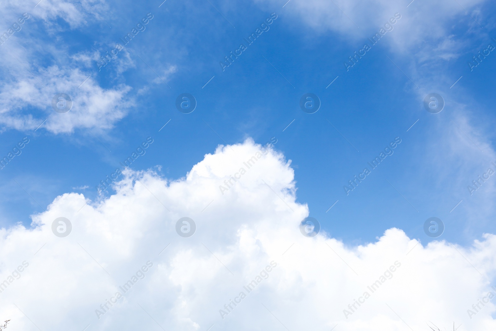 Photo of Picturesque view of beautiful blue sky with fluffy clouds