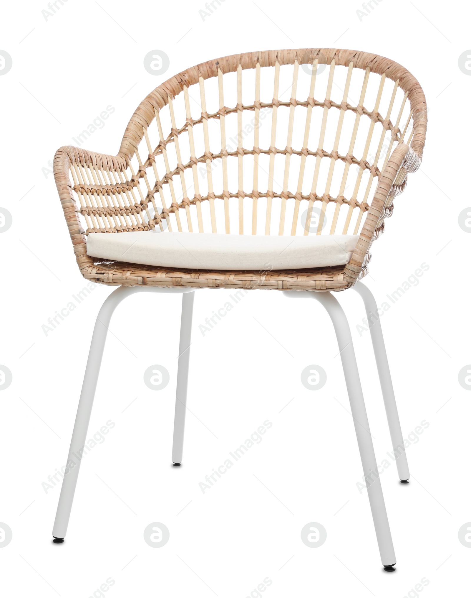 Photo of Stylish chair on white background. Interior element