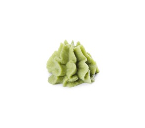 Photo of Swirl of wasabi paste isolated on white