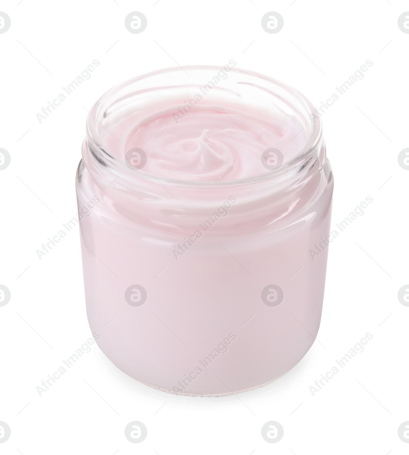 Photo of Jar of hand cream on white background