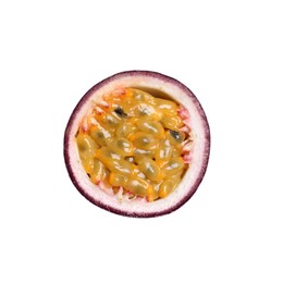 Photo of Half of passion fruit isolated on white