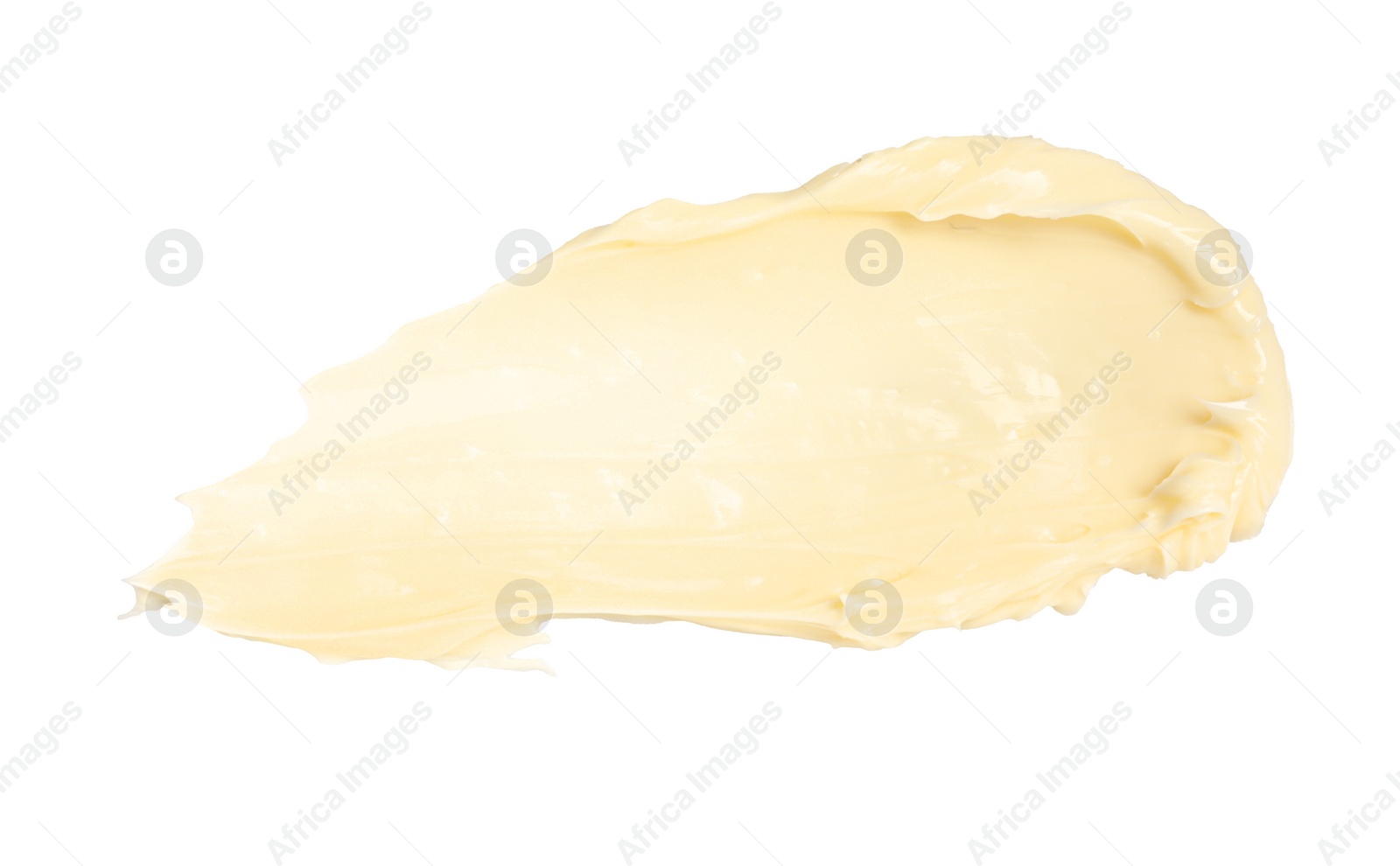 Photo of Tasty butter on white background, top view