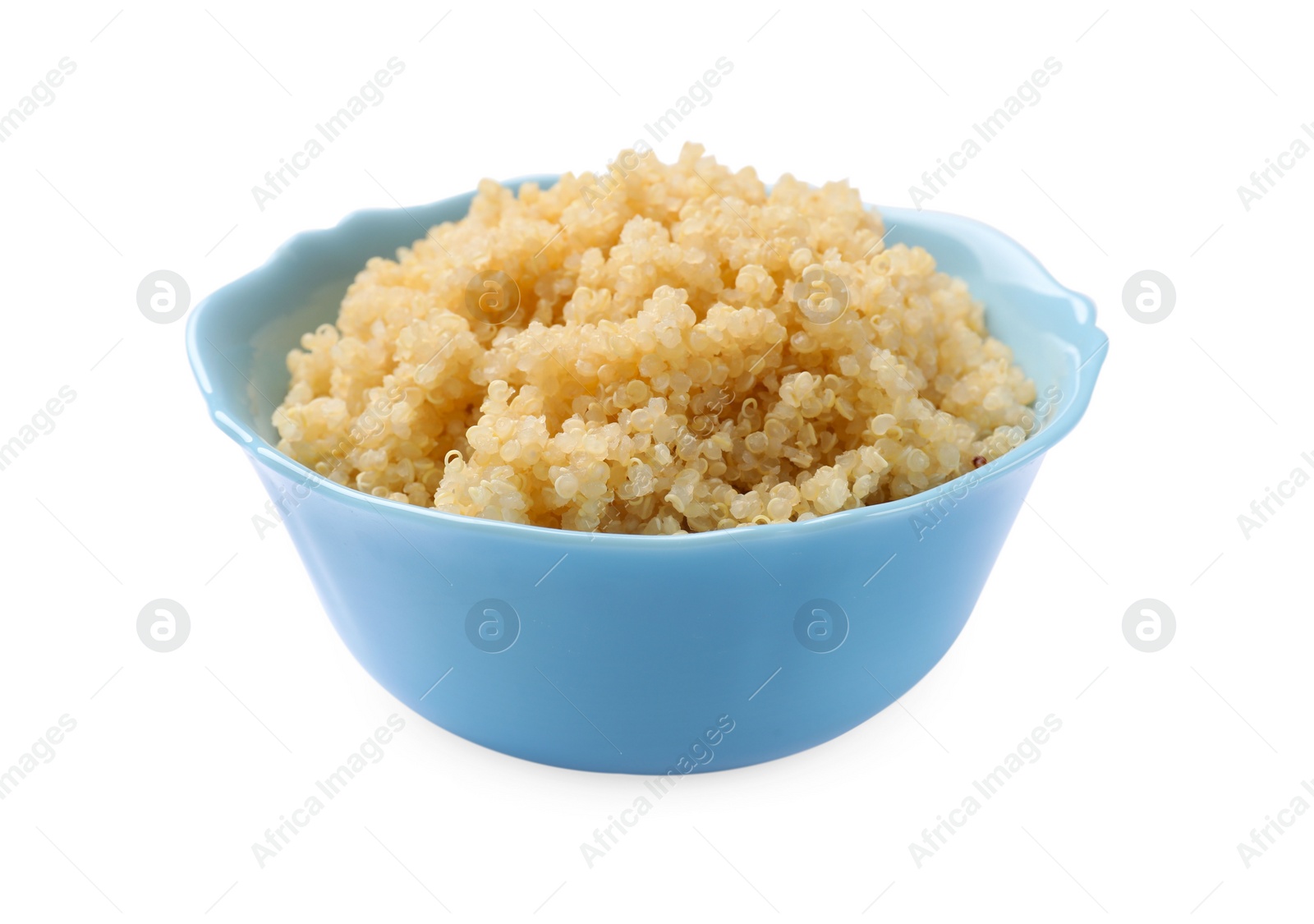 Photo of Tasty cooked quinoa in bowl isolated on white