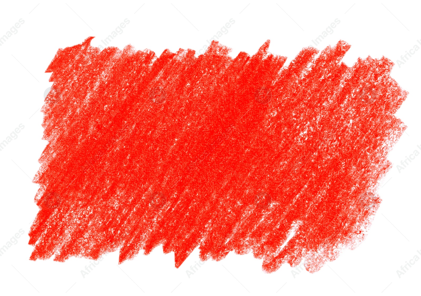 Photo of Red pencil hatching on white background, top view